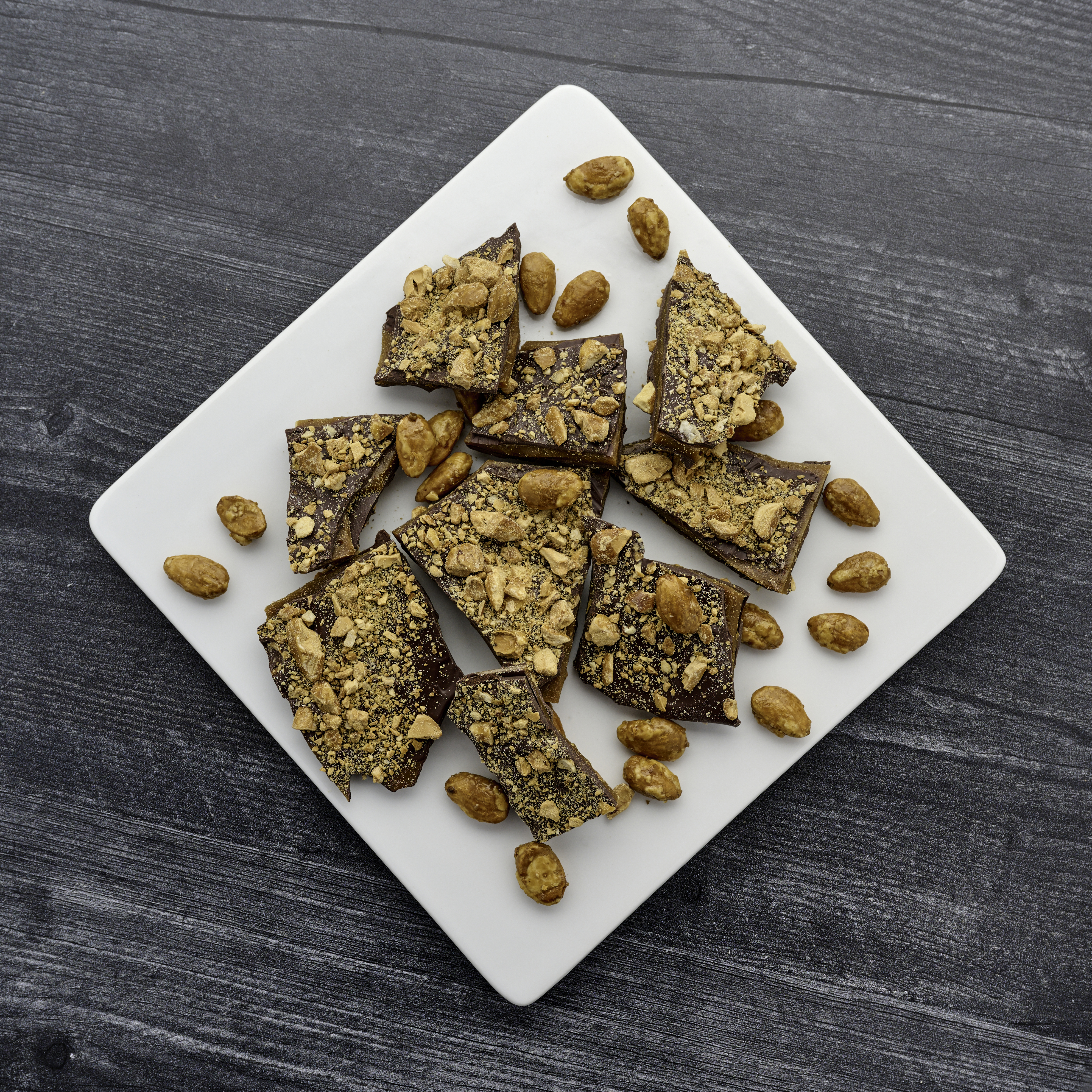 Dark Chocolate Almond Toffee Bark